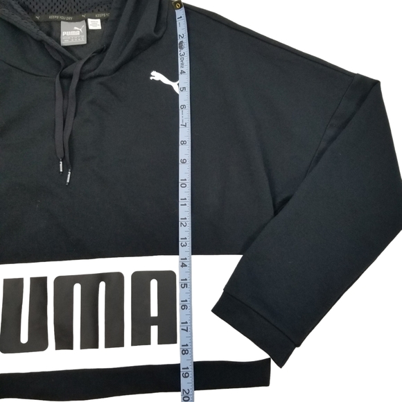 Puma Training Urban Cropped Hoodie Black and White Women's Size Medium - Picture 15 of 15